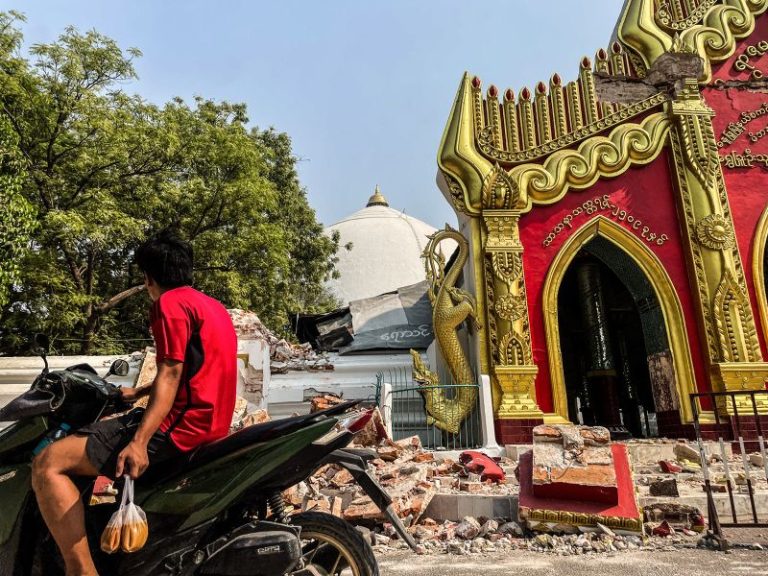 The smell of death still lingers in the town at the epicenter of Myanmar’s earthquake